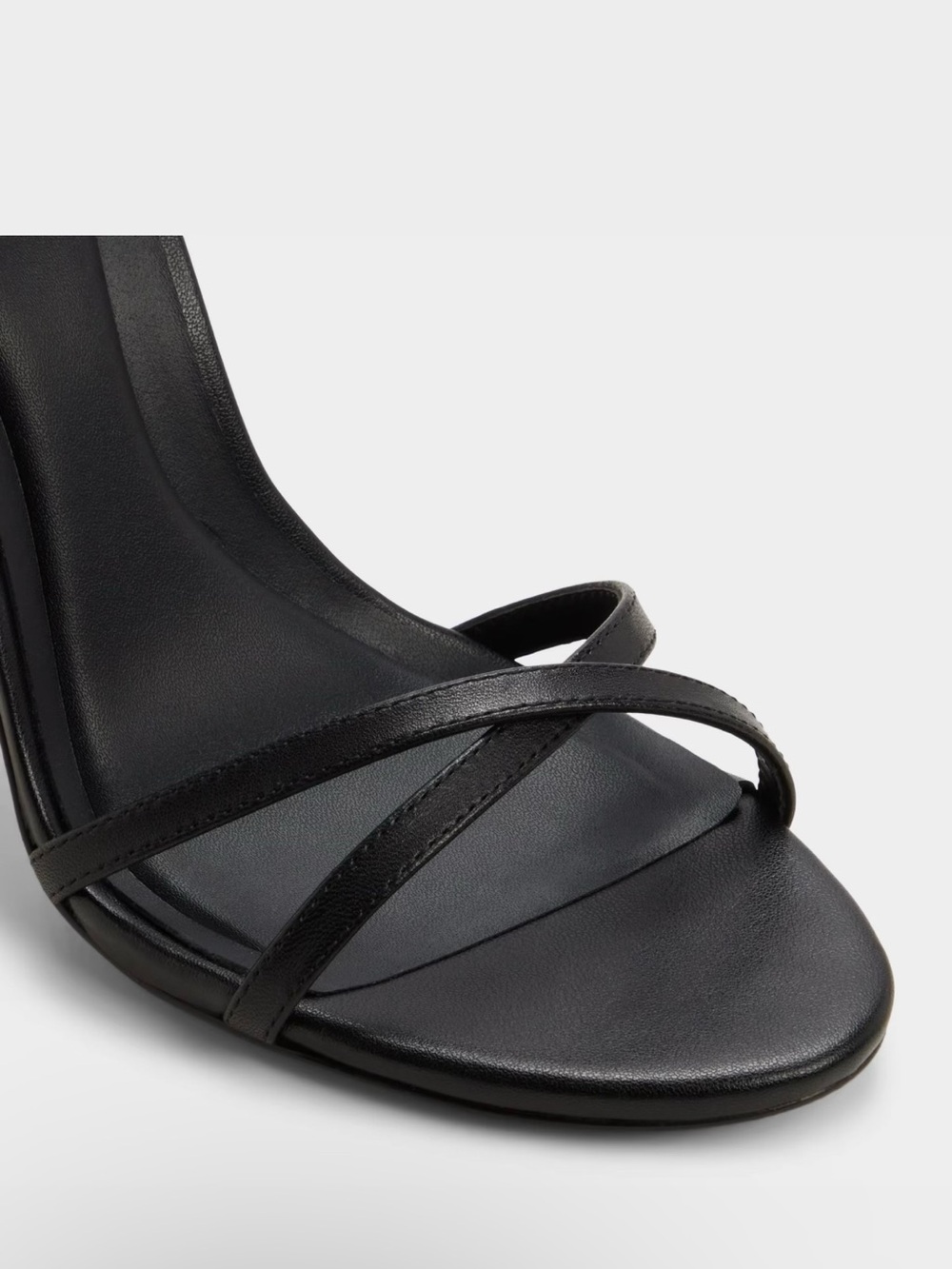 Aldo Black Strappy Open-Toe Heel